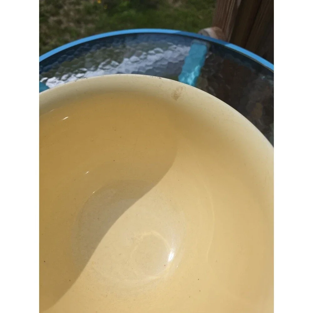 VTG Authentic Vernon Kilns Ware Yellow Mixing Bowl USA Mid 20th Century Pottery